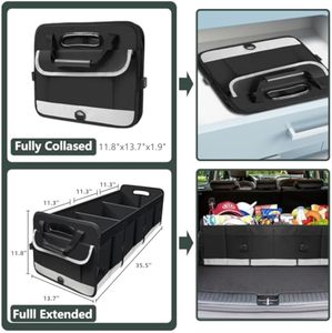 Biểu Tượng Tùy Chỉnh 95L Không Thấm Nước Xách Tay Gấp Tự Động Xe Lưu Trữ Thân Cây Hàng Hóa Tổ Chức Hộp Với Non-Slip Dưới Dải Cho <span class=keywords><strong>SUV</strong></span> Sedan - Product Image 2