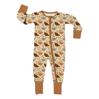 Op maat gemaakte boerderijprint bamboe romper met rits pyjama's baby peuter kinderen onesies slaapkleertjes bodysuit pasgeborene groothandel lage minimale bestelhoeveelheid