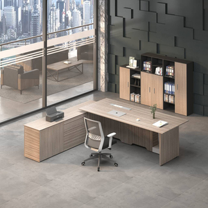 उच्च गुणवत्ता वाली लक्जरी एल-आकार के कार्यालय टेबल आधुनिक डिजाइन लकड़ी के कार्यकारी डेस्क के लिए आधुनिक डिजाइन लकड़ी के कार्यकारी डेस्क - Product Image 3