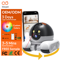 Caméra Robot Intelligente pour Animaux de Compagnie Elecpet V360pro Double Objectif WIFI Surveillance Domestique avec Vision Nocturne Capteur CMOS Données Cloud pour Jouets pour Chats
