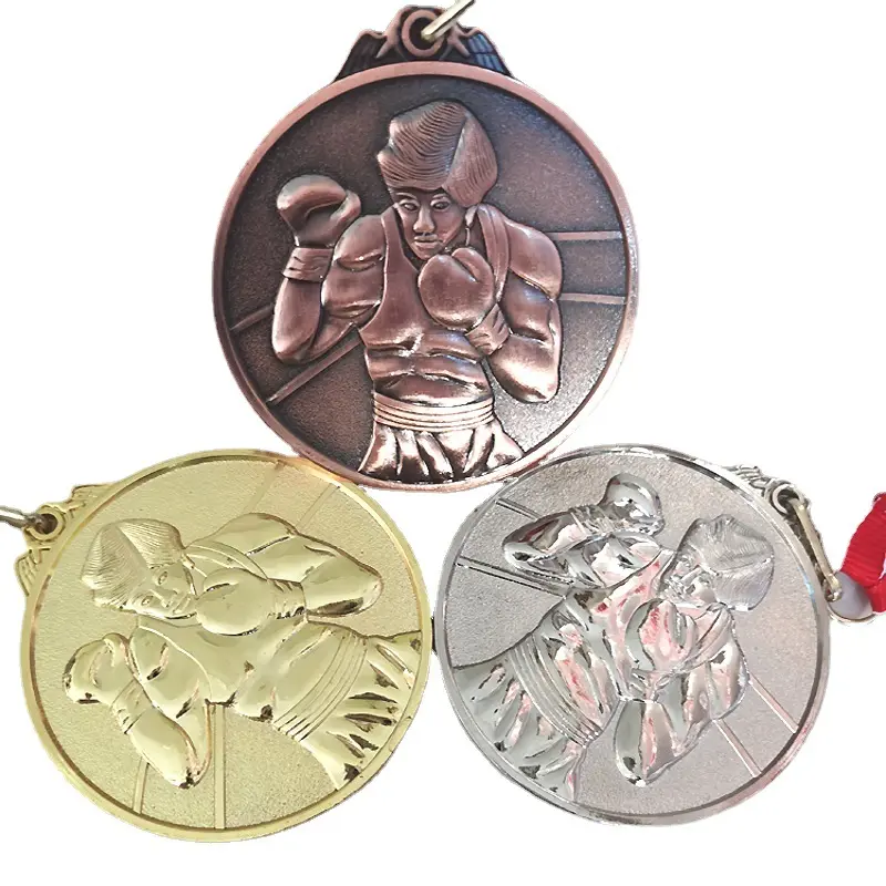 공장 복싱 메달 맞춤형 복싱 트로피 및 메달 사진 권투 메달