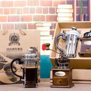 Ensemble cadeau pour homme de haute qualité avec presse à café en bois de luxe, logo OEM et impression sérigraphiée, pour cadeaux de mariage - Product Image 6