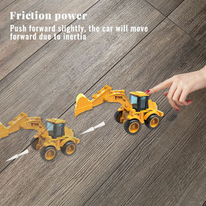 4 Pack Inertia Engineering Construction Vehicle <b>Toys</b> Set Drop Resistant <b>Crane</b> Excavator Bulldozer Mixer <b>Truck</b> Kids Gift - Product Image 3