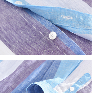 Camicie in <span class=keywords><strong>Lino</strong></span> <span class=keywords><strong>a</strong></span> <span class=keywords><strong>Righe</strong></span> per <span class=keywords><strong>Uomo</strong></span> Traspiranti Comode Maniche Lunghe Larghe Autunno Inverno <span class=keywords><strong>Camicia</strong></span> con Colletto <span class=keywords><strong>a</strong></span> <span class=keywords><strong>Righe</strong></span> Verticali - Product Image 6