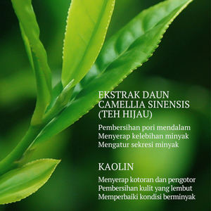 Mascarilla Facial KORMESIC Certificada por Bpom, 40g, Limpieza Profunda, Refrescante y Purificante, Control de Grasa con Té Verde, en Barra - Product Image 3