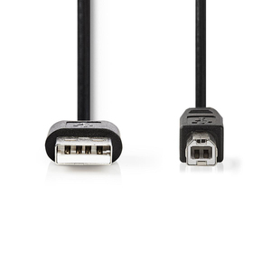 <b>Usb</b> <b>2.0</b> A Male To B Male <b>Cable</b> 2m Black Data Transfer - Product Image 2