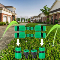 Kit de raccordement rapide en plastique Aochi, best-seller transfrontalier, connecteur de robinet de jardin, 4 pièces, raccord de tuyau d'eau 1/2''