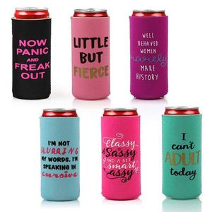 Funda de neopreno personalizada con logo impreso para latas y botellas de cerveza de 12 y 16 oz, tipo Coozies delgadas y altas. - Product Image 3