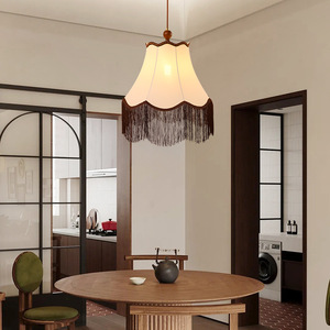 Pháp Retro phòng ngủ hiện đại Bàn cà phê ánh sáng mặt dây chuyền wabi-sabi phong cách Mỹ sang trọng phòng khách sắt Đèn bàn - Product Image 3