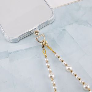 Cinturino a catena per telefono cellulare alla moda all'ingrosso, perline di rame, perle, metallo e resina, cordino, accessori mobili, <span class=keywords><strong>gioielli</strong></span> - Product Image 4