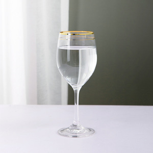 Copa transparente de vino con borde dorado para Hotel, oferta de marca privada, suministro de fábrica, 201-300ml - Product Image 5