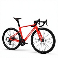 Sepeda Balap Bondeli X Muidler Hades 500 Karbon Fiber Rem Cakram Hidrolik Ultra-Ringan 24-Speed Roda 700C Model Balap