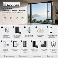 Porte coulissante sur mesure haut de gamme LANGE, du sol au plafond, en verre trempé, isolée et économe en énergie, pour maison