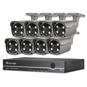 Легкая Установка ip камера ai обнаружения 5mp nvr poe h265 cctv домашняя система безопасности