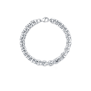 Pulsera Unisex de Plata de Ley 925 Estilo Vintage Italiano, Cadena Cubana Gruesa y Duradera de Lujo para Regalos de Boda y Fiestas - Product Image 2
