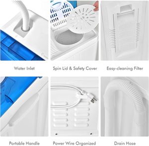 Household Clothes Washing Machine 7.5KG <b>Mini</b> Shoe Washer Capacity Semi-automatic - Product Image 5