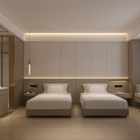 Meubles de chambre d'hôtel cinq étoiles modernes en panneaux de bois massif, écologiques, durables, personnalisables, vente directe d'usine, usage commercial, garantie 5 ans
