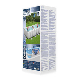 <span class=keywords><strong>Piscina</strong></span> Elevada Rectangular Bestway 56670 Power Steel de Acero, 4.88 m x <span class=keywords><strong>2.44</strong></span> m x 1.22 m, de Alta Calidad para Familias - Product Image 6