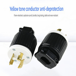 Đen Mỹ <span class=keywords><strong>NEMA</strong></span> <span class=keywords><strong>L6</strong></span>-20P công nghiệp khóa cắm với 3-Pole Twist-Lock nối 20A 250V Đồng chúng tôi hệ thống dây điện cắm - Product Image 3