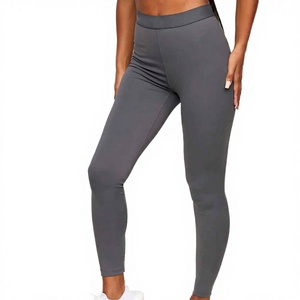 Legging de yoga sans couture Aola pour femme, noir/vert, pantalon décontracté en maille, personnalisé, maxi, en spandex, avec logo gris, antibactérien - Product Image 3