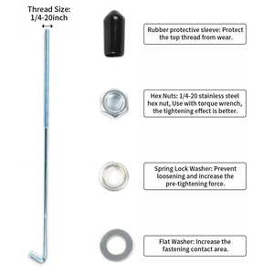 Car Battery Mounting <b>Bracket</b> Aluminum Alloy Red <b>Black</b> Blue Short Long Style For General Use - Product Image 3