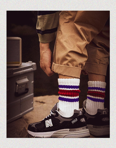 Calcetines Deportivos <span class=keywords><strong>de</strong></span> Alta Calidad, Tejidos con 85% Algodón Peinado, Estilo Retro <span class=keywords><strong>de</strong></span> los 80 y 90, Calcetines Largos y Holgados - Product Image 5