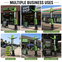 Ensemble de danseurs gonflables imprimés sur mesure pour magasin de tabac, Sky Dancer avec flèches directionnelles, idéal pour la célébration de l'ouverture d'un magasin