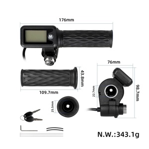 Acelerador para Bicicleta Eléctrica o Scooter de 36V 48V 60V 72V con Pantalla LCD que Muestra Velocidad, Kilometraje y Nivel de Batería, con Pantalla a Color y Bloqueo - Product Image 2