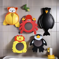Juguete de Espejo para Baño de Eva para Niños, Espuma EVA No Tóxica, Juguetes Educativos para Baño de Bebés con Diseño de Dibujos Animados