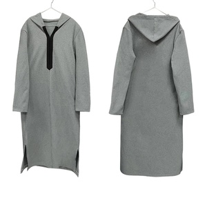 OEM Robe Traditionnelle Marocaine Moyen-Orientale Grise à Manches Longues pour <span class=keywords><strong>Homme</strong></span>, Thobe Musulman à Capuche - Product Image 1