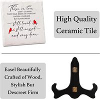 Cadeaux de sympathie Plaque de mémoire de grand-mère pour la perte d'un être cher avec condoléances support de poterie blanche décor funéraire plaques de signalisation