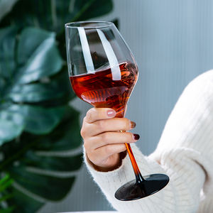 Verres à <span class=keywords><strong>vin</strong></span> à pied dégradés à la mode, faits à la main, avec bord incliné coloré, gobelets à <span class=keywords><strong>vin</strong></span> rouge - Product Image 3