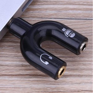 Auriculares de 3,5mm Doble Adaptador Jack U Tipo de convertidor de enchufe estéreo divisor de auriculares <span class=keywords><strong>para</strong></span> <span class=keywords><strong>PC</strong></span>/<span class=keywords><strong>MP3</strong></span> inteligente reproductor de Audio cables - Product Image 2