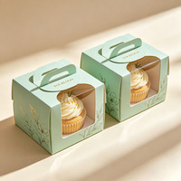 Boîte à gâteau d'anniversaire personnalisée avec fenêtre en plastique, vente en gros, emballage alimentaire de qualité supérieure pour desserts et gâteaux de fête