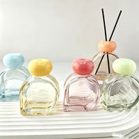 Flacon vide diffuseur à bâtonnets en verre dépoli 80 ml avec bouchon à vis, pour décoration intérieure de luxe, recharge de parfum pour hôtels, B&B, toilettes et chambres