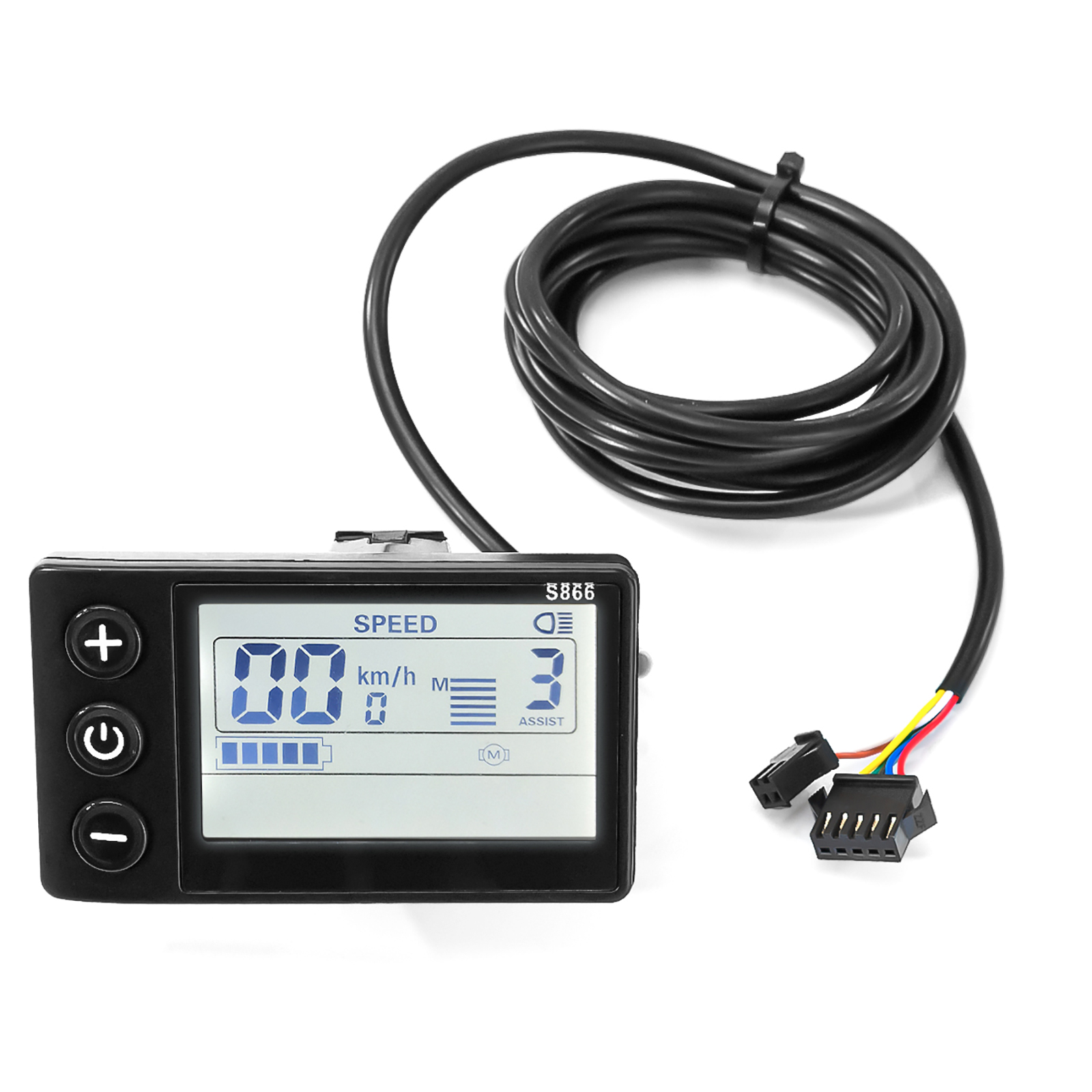 Electric Bike LCD Display, Meter 24V 36V 48V Control Panel Electric Bicycle S866 LCD Display Electric Bike LCD Display With Waterproof Plug For Electric Bikes