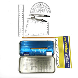 Best Selling Marshal Oxford Geometry Set Metal <b>Box</b> Compass Geometry Math Set in a Tin <b>Box</b> - Product Image 3