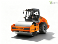 Rouleau vibratoire à tambour unique HAMM 3412 de 12 tonnes d'occasion, conforme aux normes EPA |   Compacteur de sol EURO 5, moteur 95 kW, testé et inspecté