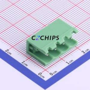 XY2500V-A-5.00-4P Plug-in Terminal Block Through hole,P=5mm Connector Board-to-Board / Socket - Open 1x4P 5mm Green - Product Image 1