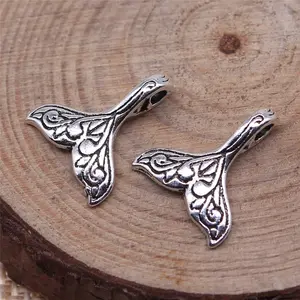 14*13 mm Whale Tail Fish Charm Mermaid Tail charm Pendant For Necklace Jewelry