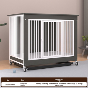 Jaula para perros de hierro resistente estilo muebles, perrera grande desmontable plegable con bandeja de plástico, uso en interiores y exteriores, suministro al por mayor - Product Image 6