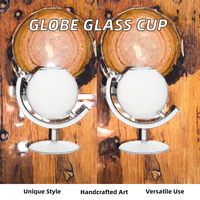Gobelet à cocktail en forme de globe en verre borosilicaté de 300ml fait à la main pour bar, fête, verre à whisky transparent