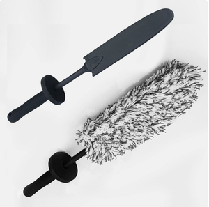 Cepillo de limpieza de coches con mango largo y protector contra salpicaduras, cepillo para ruedas de coches y camiones, herramienta de limpieza sin arañazos para detallado automotriz - Product Image 4