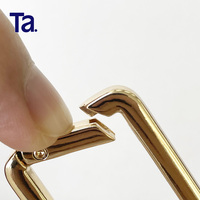 TANAI tas ransel 16 19 25 32mm, aksesori perangkat keras cincin emas ringan persegi datar musim semi logam persegi panjang untuk tas DIY