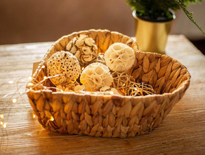 Bandejas para servir de jacinto de agua minimalistas superventas, bandeja decorativa en forma de corazón hecha a mano de Vietnam - Product Image 6