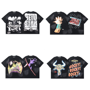 2025 Chất lượng cao 'địa Ngục đường phố' Retro đích thực thương hiệu thời trang nam & nữ lỏng lẻo NFC scanable 100% cotton thường T-Shirts - Product Image 4