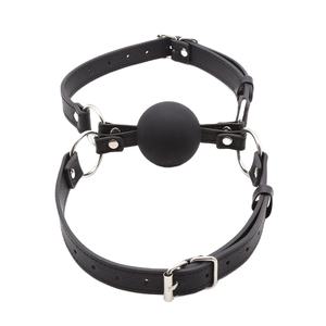 Double érotique Silicone Mouth Gag Fetish Play Props Neck Bands BDSM Couples Flirting Toys - Product Image 3