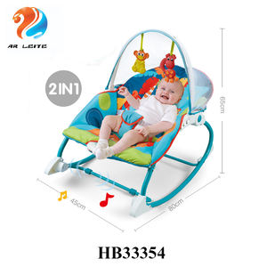 Nuevo <span class=keywords><strong>2</strong></span> en 1 musical ajustable bebé niño basculante con red de mosquito y barra de juguetes desmontable - Product Image 1