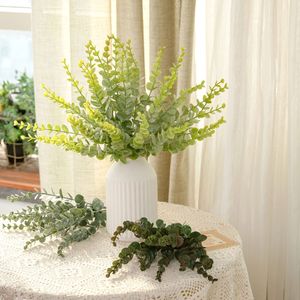 Bouquet d'eucalyptus CallaFloral, fleurs artificielles en plastique vert, décoration intérieure, artisanat, cadeaux de mariage - Product Image 1