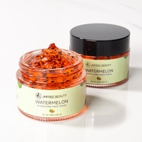 JMFREE Vente en gros OEM Masque facial hydratant nourrissant végétalien naturel pour les soins de la peau Masque de sommeil en gel de pastèque